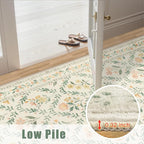 PLHXFR Area Rug 9x12 Living Room: Floral Washable Boho Carpet Beige Multi | - Image 8