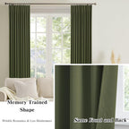 Dark Academia Olive Green Curtains Blackout - Image 5