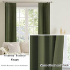 92 Inch Dark Olive Green Curtains - Image 5
