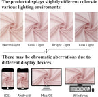 Blush Pink Sheer Curtains 63 Inch Length 2 Panels Set, Rod Pockets Voile - Image 7