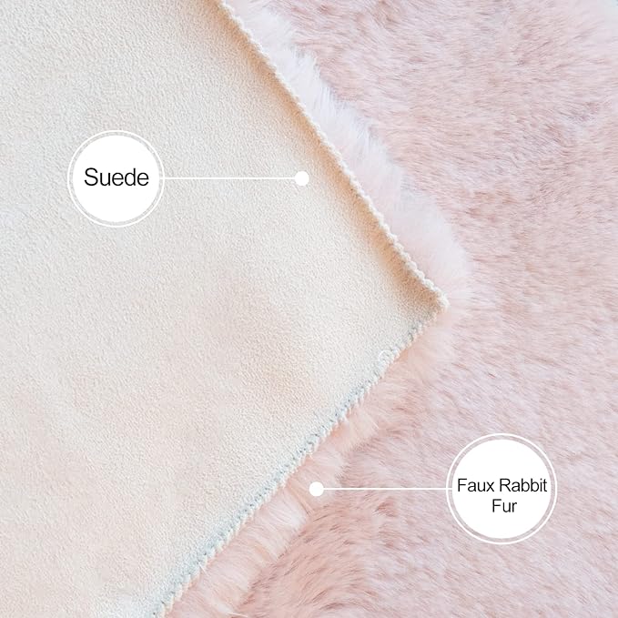 ORINOVA Pink Washable Fluffy Rugs - Image 7