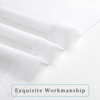 Extra Long White Sheer Curtains 144 inch 2 Panels Set, Translucent Backdrop - Image 6