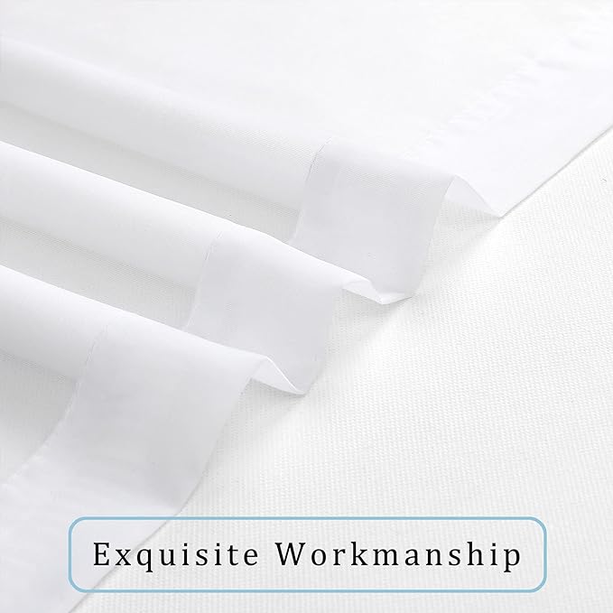 Extra Long White Sheer Curtains 144 inch 2 Panels Set, Translucent Backdrop - Image 6