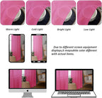 Chyhomenyc Sheer Hot Pink Curtains 90 inches Long 2 Panels, Light Filtering - Image 8