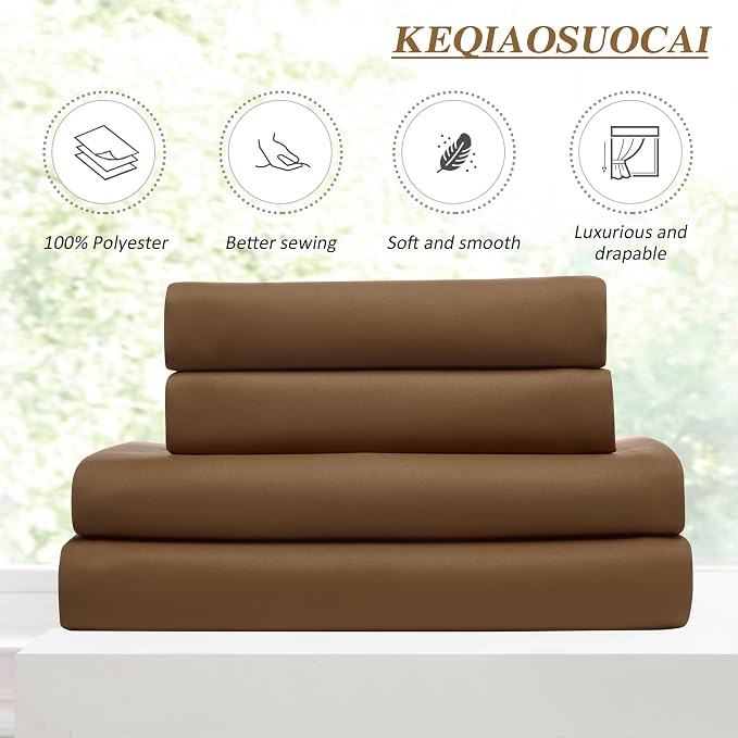 Cappuccino Brown Mocha Curtains 40x108 Inches Long 2 Panels Set, Pinch Pleated - Image 5