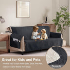 Soft Quilted Couch Cover with Pockets - Image 8