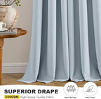 MIULEE Blackout Curtains for Bedroom 2 Panels 40 x 54 Inch Long Light Blue | - Image 5