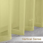Chyhomenyc Extra Long Sheer Curtains 120 Inches Long 2 Panels Set, Light - Image 8