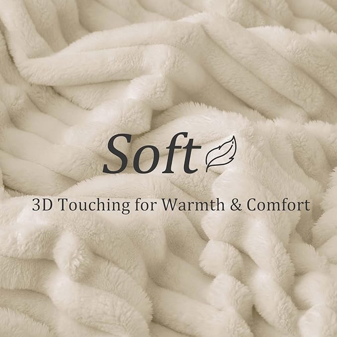 BEDELITE Ribbed Fleece Throw Blanket - Image 5