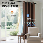 Joydeco Blackout Curtains 84 Inch Length 2 Panels Set, Thermal Insulated Long - Image 5
