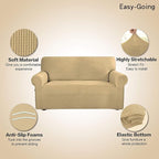 Easy-Going Stretch 4 Seater Oversized Sofa Couch Cover Beige | 1-Piece Extra - Image 4