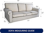 PureFit Stretch Couch Covers for Sofa Large Sofa Slipcovers Cyan | 1-Piece Sofa - Image 6
