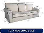 PureFit Stretch Couch Covers for Sofa Large Sofa Slipcovers Black | 1-Piece - Image 6