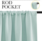 NICETOWN Blackout Curtains for Living Curtains, Aqua Blue, 52 by 63 Inch - Image 2