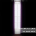 Purple Blackout Curtains 34 x 84 Inch Length/Set of 2 Curtain Panels/Thermal - Image 3