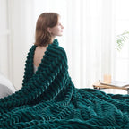 NEWCOSPLAY Fleece Ribbed Cozy King Blanket - Image 3