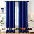 MIULEE Blackout Curtains for Bedroom 2 Panels 40 x 84 Inch Long Royal Blue | by MIULEE