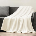 BEDELITE Fleece Blanket Soft Plush Twin Size Blanket Cream 60"x80" | Ultra Soft - Image 7