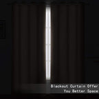 Cappuccino Thermal Blackout Curtains/42 x 95 Inch/Set of 2 Panels Room - Image 3