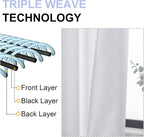 Simplebrand Ava Pure White Curtains 24 Inches Long 2 Panels, Light Filtering - Image 5