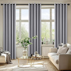 MIULEE Blackout Curtains for Bedroom 2 Panels 40 x 84 Inch Long Light Grey | - Image 6