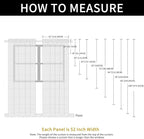 SpaceDresser Check Sheer Curtains 108 Inches Long - Image 6