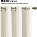 100% Blackout Linen Textured Curtains 84 Inch Long, Light Blocking, Thermal - Image 6