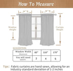 84 Inch Length 100% Blackout Linen Curtains - Image 7