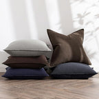 MIULEE Decorative Linen Pillow Covers 20x20 Inch Dark Gray | Boho Farmhouse​ - Image 5