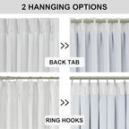 Vision Home White Pinch Pleated Full Blackout Curtains Thermal Insulated Window - Image 5