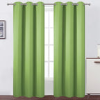 Light Green Blackout Curtains/42 x 84 Inch/Set of Two Panels Grommet Bedroom by Lemomo
