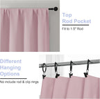 Simplebrand Ava Blush Short Blackout Curtains - Image 3