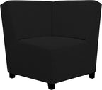 Easy-Going Stretch Soft Sectional Corner Sofa Couch Slipcover Black | 1-Piece by Easy-Going