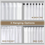 Pitalk White Boho Curtains 58 Inches Long - Image 5