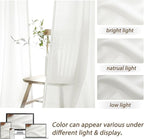 Extra Long Pinch Pleat Snow White Semi Sheer Curtains 108 Inches Long - Image 7