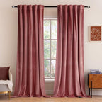 MIULEE Velvet Curtains 52x90 inches 2 Panels Dusty Rose Pink Curtains | Luxury by MIULEE