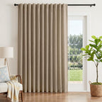 INOVADAY Extra Wide 100% Blackout Linen Curtains 102x90 Burlywood Birch | Linen by INOVADAY