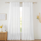 RYB HOME Extra Long White Sheer Curtains by RYBHOME