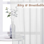 NICETOWN Sheer Curtains and Drapes 63 inches Long - Image 3