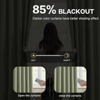 90 Inch Light Sage Green Eucalyptus Color Blakcout Curtains - Image 3