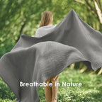 EMME Muslin Blankets for Adults Throw Blanket for Couch Breathable Gauze Soft - Image 8