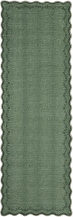 GarveeHome 2x6 Scalloped Washable Runner Rug Non Slip Hallway Kitchen Rug | - Image 9