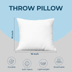 Utopia Bedding Throw Pillows, Decorative 16x16 Pillow Inserts - Image 4