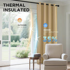 Joydeco Long Blackout Curtains for Bedroom & Living Room 120 Inch 2 Panels | - Image 4