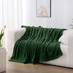 Green Fleece Throw Blanket 90”×90” - Image 3