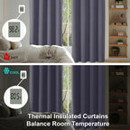 Simplebrand Greyish Purple Blackout Curtains - Image 6