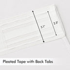 MIULEE Pure White Back Tab Blackout Curtains 52x96 Inch Long 2 Panels Set | Rod - Image 4