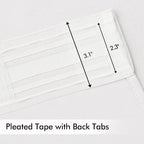 MIULEE Pure White Back Tab Blackout Curtains 52x72 Inches Long 2 Panels Set | - Image 4