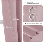 MIULEE Blackout Curtains for Bedroom 2 Panels 40 x 45 Inch Long Blush Pink | - Image 4