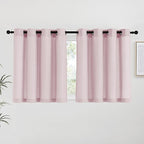 NICETOWN Blush Pink Linen Curtains by NICETOWN